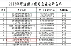 公司入選2023年度濟南市瞪羚企業(yè)